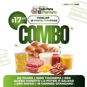 Combo Familiar 12 Hamburguesas $17